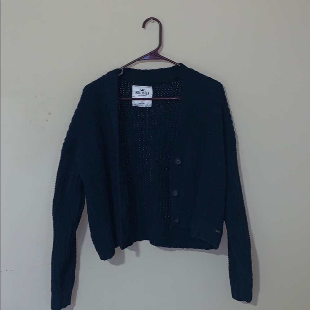Hollister Knitted Navy Blue cardigan